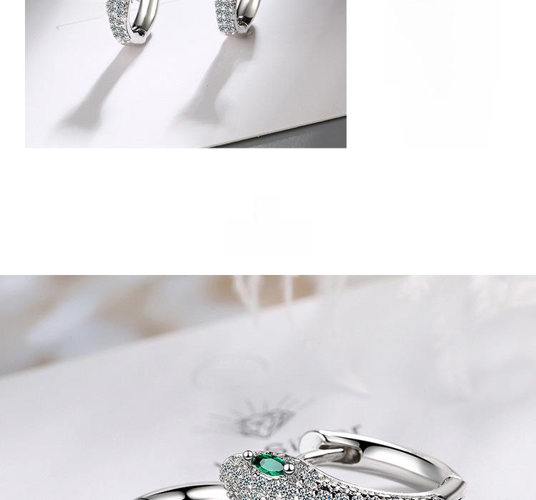 Europäisch-Amerikanische Luxus Diamant Ohrklemmen in Schlangenform