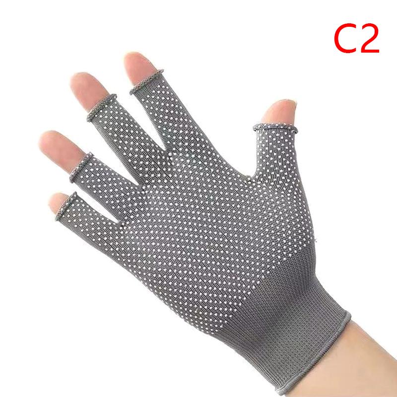 Guanti da Pesca Antiscivolo in Nylon Due/Tre/Mezza Dita Guanti Dispenser Pesca Sport Outdoor Traspiranti Guanti da Pesca