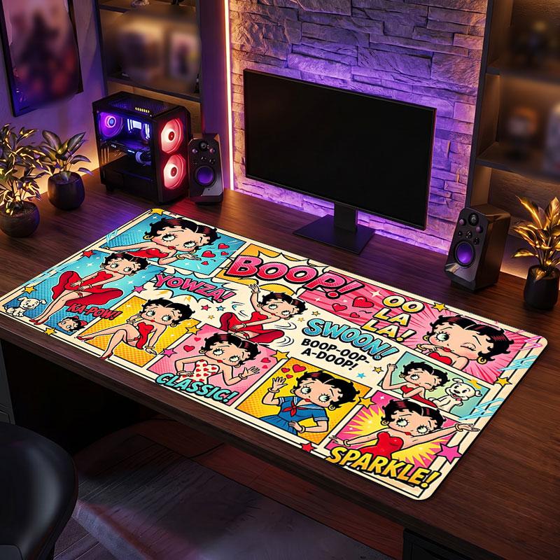 Big Mouse PadBetty Boop Extended Soft Desk Mat Gaming Office Computer Table Decor Mat