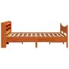 Solid Wood Bed with Headboard Wax Brown 150 x 200 cm Pine