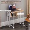 63 Cm Drop Leaf Writing Work Desk - Natural Wood Finish