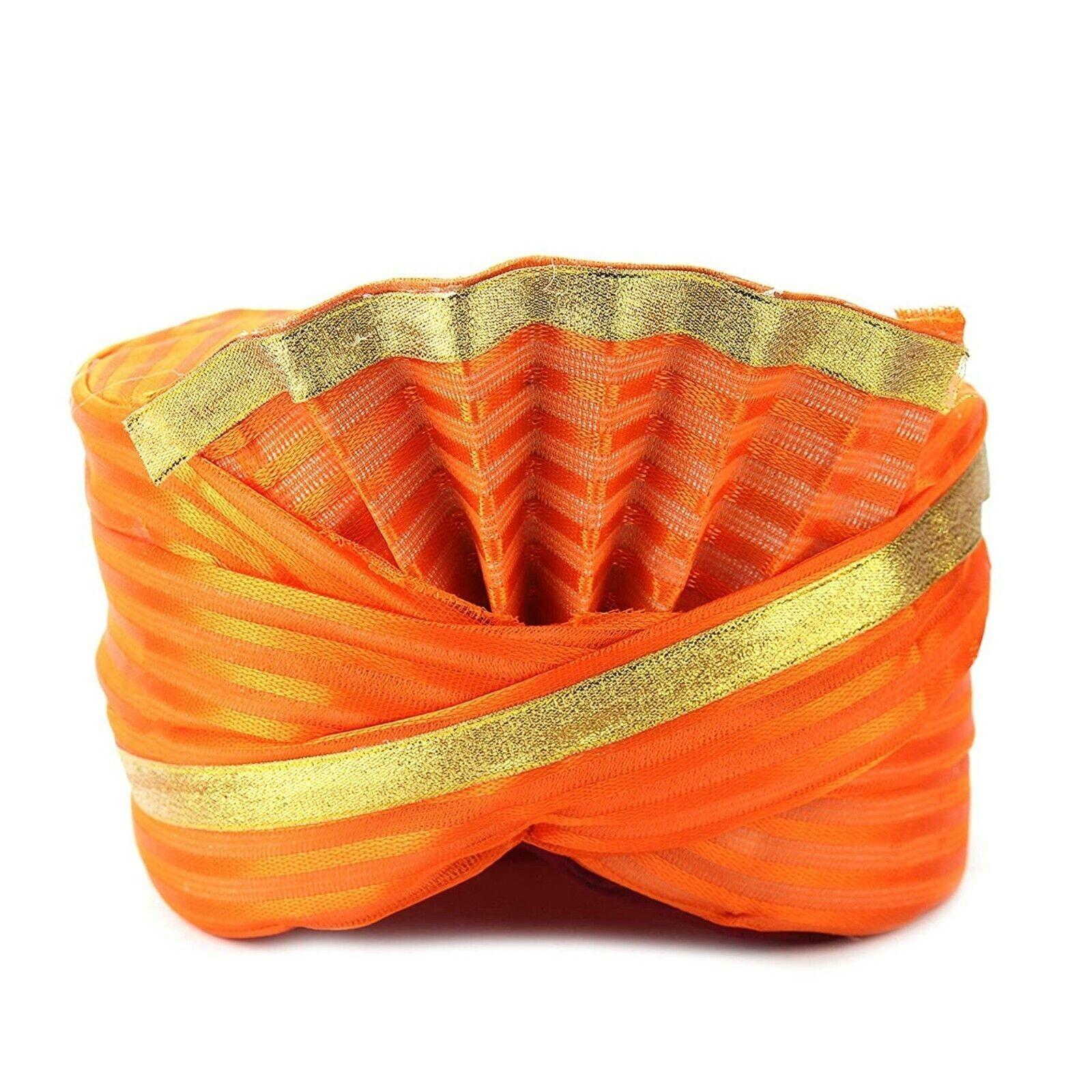Indian Traditional Cotton Ethnic Orange Turban Pagri UKR1545_60%OFF