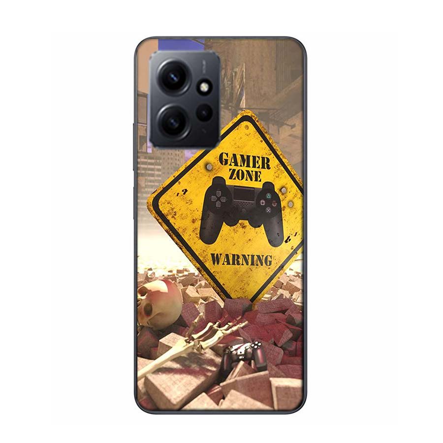 Gamer zone traffic sign Game handle Phone Case For Redmi 12 13C 12C 15C 9 10 10C Note 13 Pro Plus 14 15 Pro 9T 9C 9A TPU Soft Co