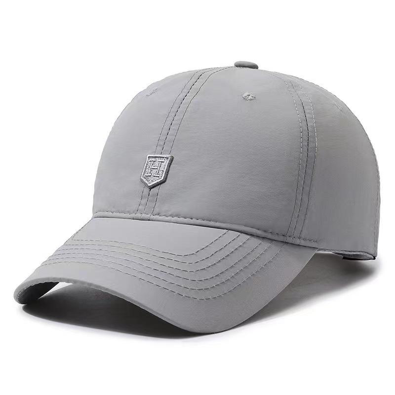 

Embroidery Letter H Baseball Cap Sun Protection Breathable Hat Gift Outdoor світло-сірий колір