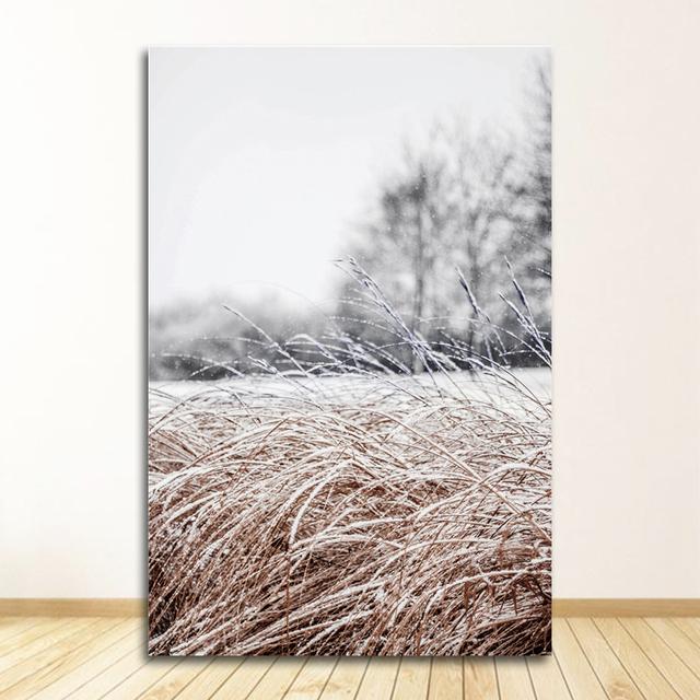 Painting Nordic Style  Living Room Decor Grass Nature Picture Scandinavian Poster Landscape Wall Art Canvas Print