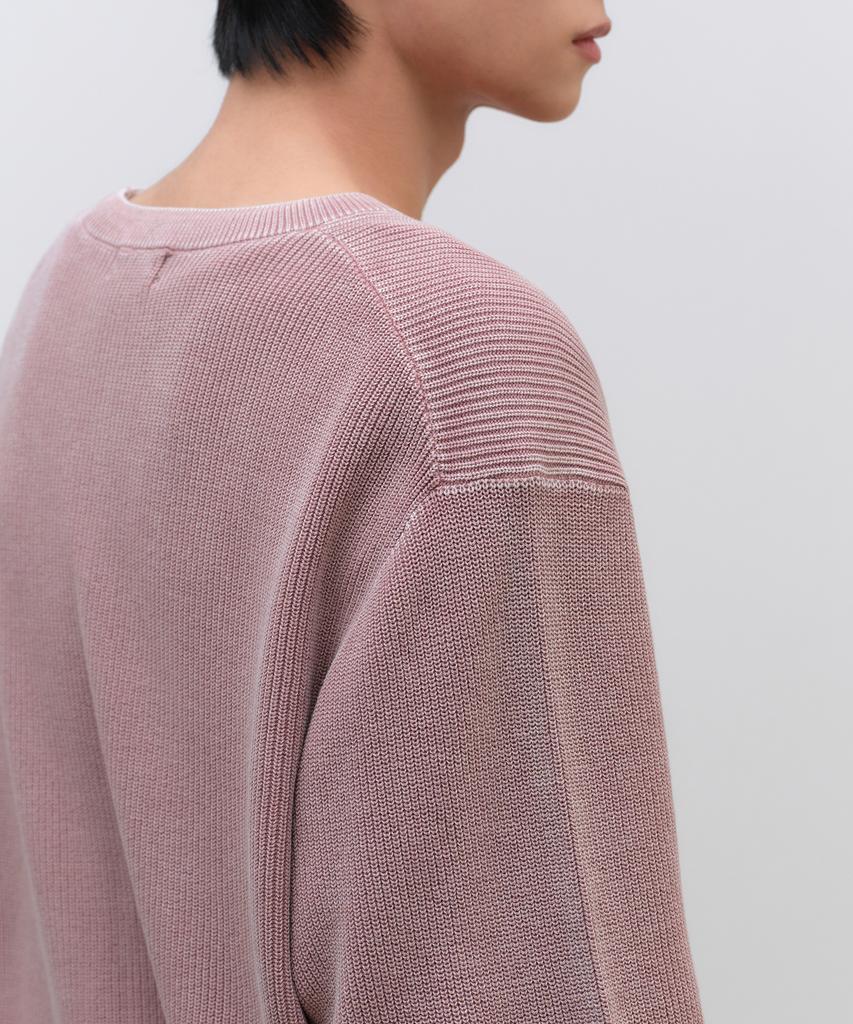 MUSINSA STANDARD Pigment Crew Neck Knit [Smoke Pink]