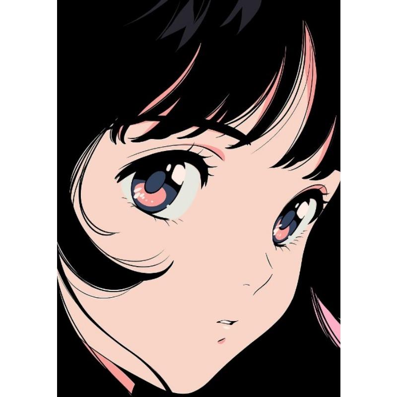

Ретро 90-е Аниме Эстетика Японская Девушка Арт Милая Ретро Аниме Девушка Лицо Постер Холст Живопись Настенные Картины Домашний Декор Комнаты Подарок 21cm×30cm NoFrame