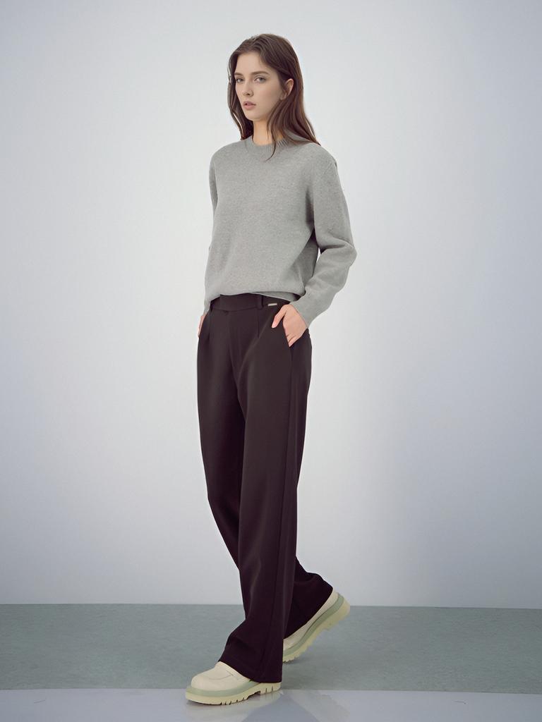 ACUD Crepe Flow Slacks _Brown
