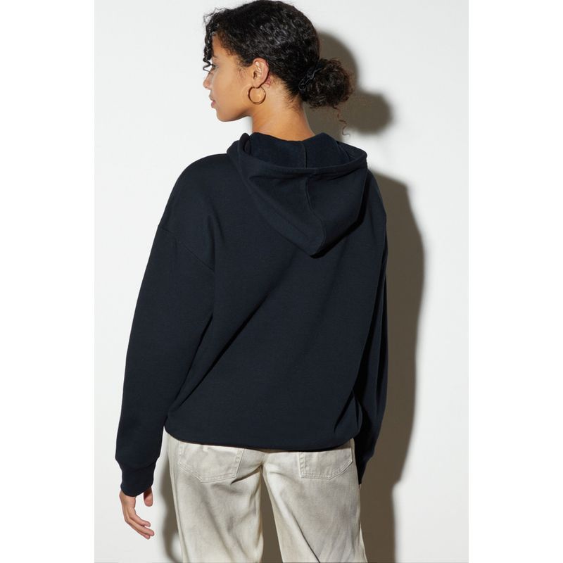 American Retro Animal Pattern PS * 11 Black Hoodie Female Autumn and Winter Leisure Easiest for Match Thin Velvet Tops Tide
