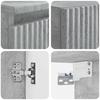 Bathroom Furniture Set 3 pcs Concrete Grey 33 x 34.5 x 160 cm