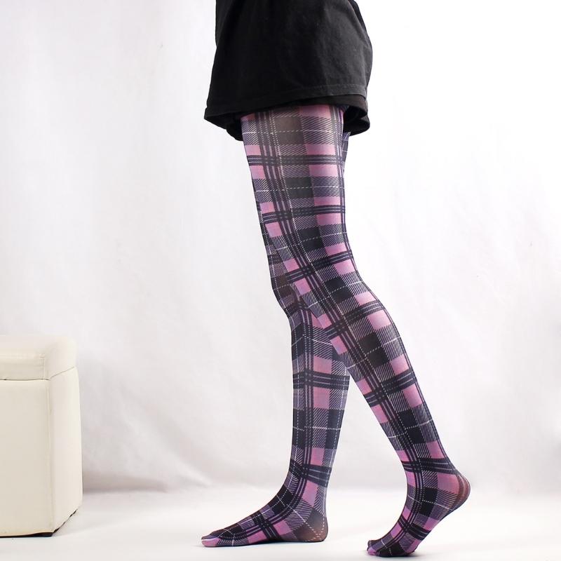 Multicolor Patterned Footed Tights for Women Printed Pantyhose Stockings for Dress Skirt Layering In Spring Fall Office and Daily Wear