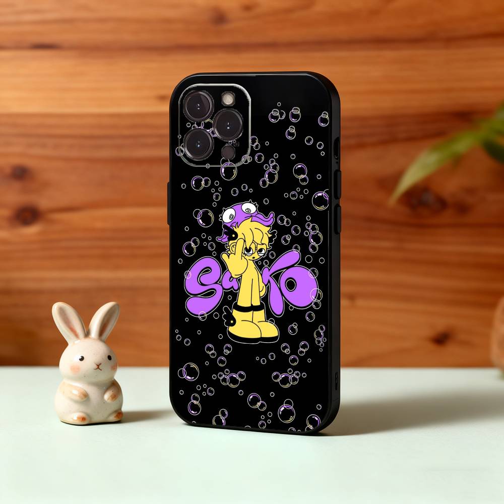 S-Saiko Sakura Singer Phone Case For iPhone17,16,15,14,13,12,Plus,Pro Max, 5G Others Soft Black Cover iPhone16pro