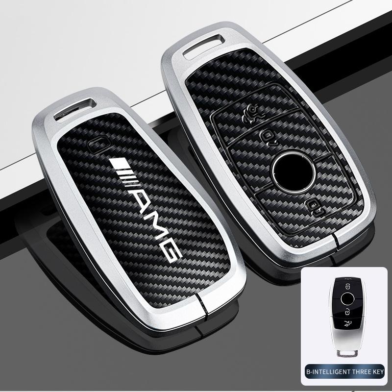 WAM3 Zinc Alloy Car Key Case Cover Protector Shell Bag for Mercedes Benz 2022 C S Class W206 W223 S350 C260 C300 S400 S450 S500