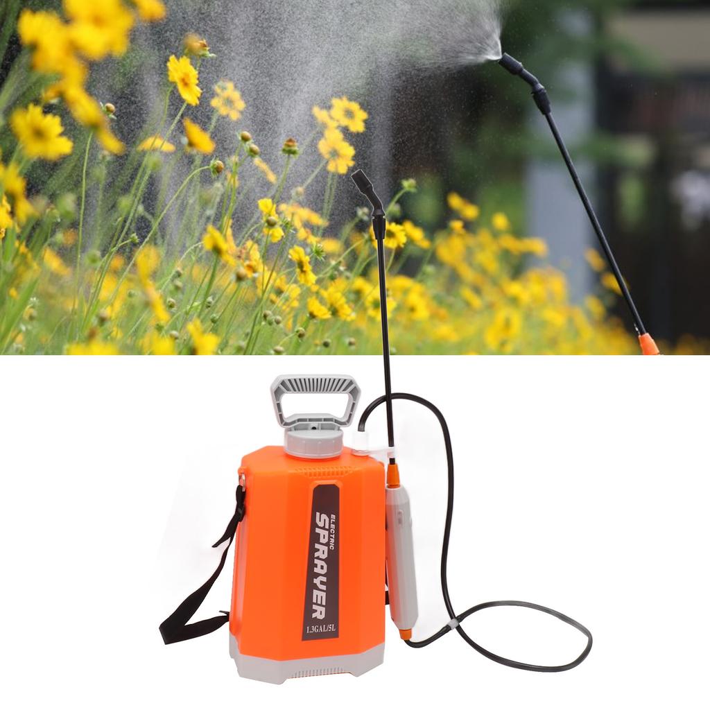 Battery Powered Sprayer with 3 Mist Nozzles Shoulder Mounted Multifunctional Electric Garden Sprayer for Watering Flowers Spraying Medicines