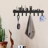 City Silhouette Key Hooks - Multi-Purpose for Clothes Bags in Household, Decorative Holder for Living Room Wall