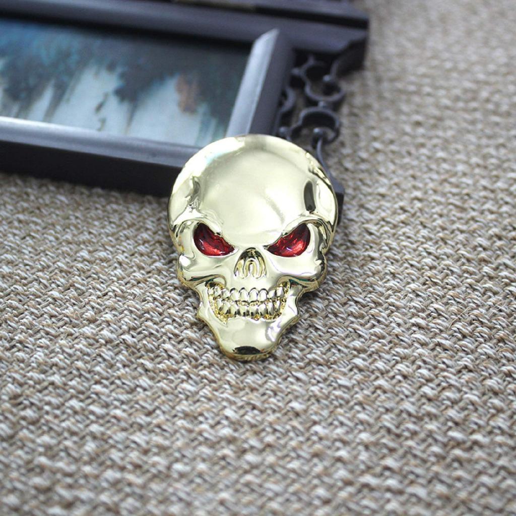 [diAvoLo] 3D Metal Skull Skull 3D Sticker Decal Sticker Car Emblem Stylish Dress Up