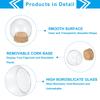 PATIKIL 6-Piece Round Cloche Glass Domes and Bell Jars with Cork Base for Display, 43 x 70 mm