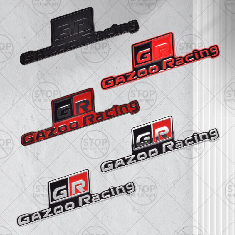 Car Sticker GR GAZOO Racing Logo 3D Decal Grille Body Side Badge Rear Trunk Emblem For Toyota Levin Corolla Camry Yaris Supra
