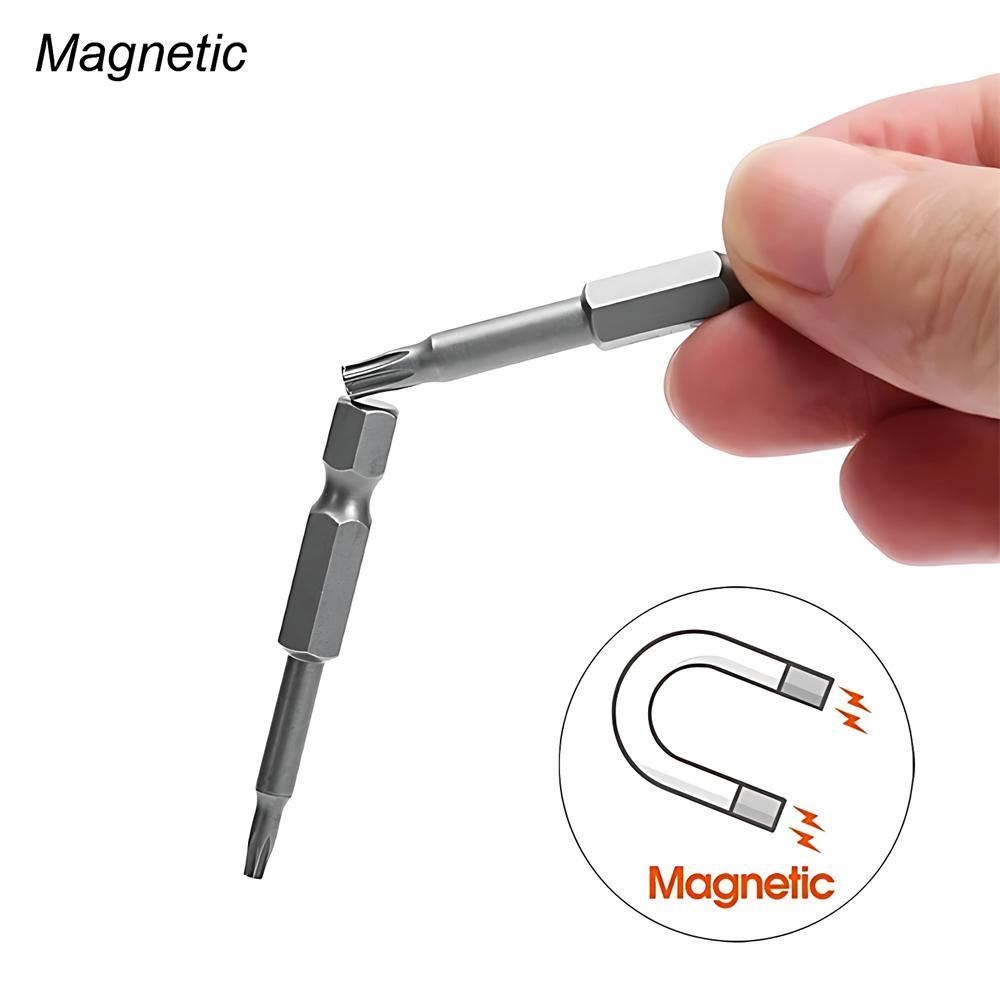 11PCS/12PCS Torx Hollow Screwdriver Flat Head Tamper Proof Security Drill Bit Set for Electric Drill  1/4" Hex Driver Bits