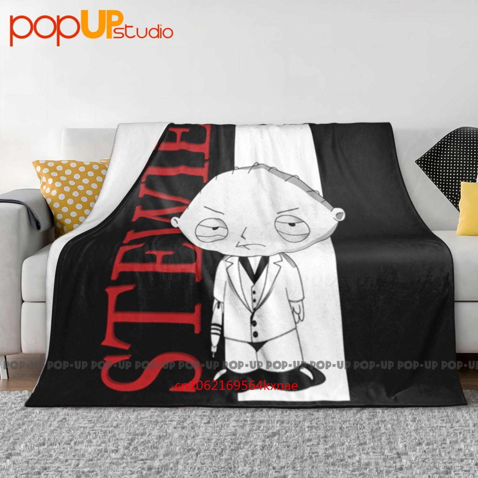 

Stewie Black & White Scarface Logo Ultra-Soft Blanket Quilt Winter Sofa Cover Bed Covers 30x40in