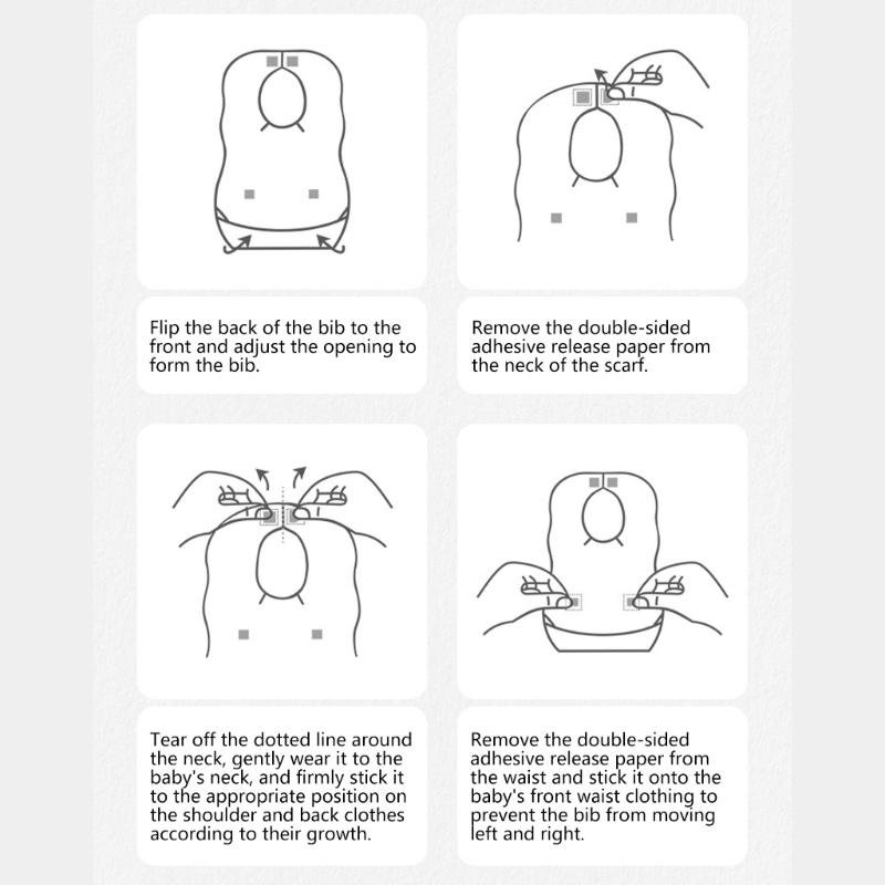 10Pcs Disposable Feeding Bib Cotton Bib for Toddlers Newborns Cotton Drooling Apron Baby Burp Cloths Feeding Bib
