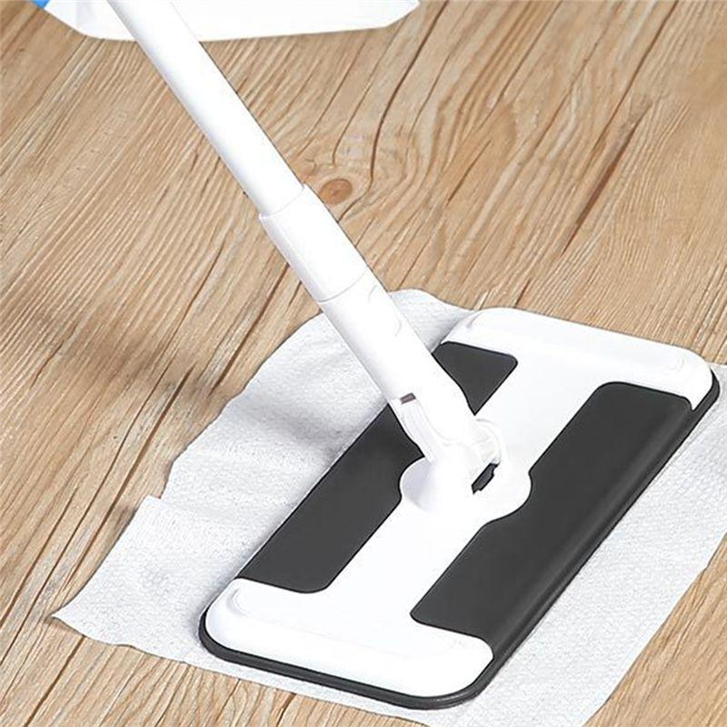 BHBL Wipe the Floor Disposable Dust-Removing Flat Mop with A Bag of Paper-Core Floor Pads for Electrostatic