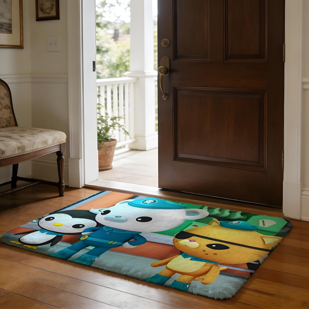 LLittle CColumn Under The Sea Floor Mat Soft Flannel Absorbent Mat Non-Slip Rug Home Bedroom Bathroom
