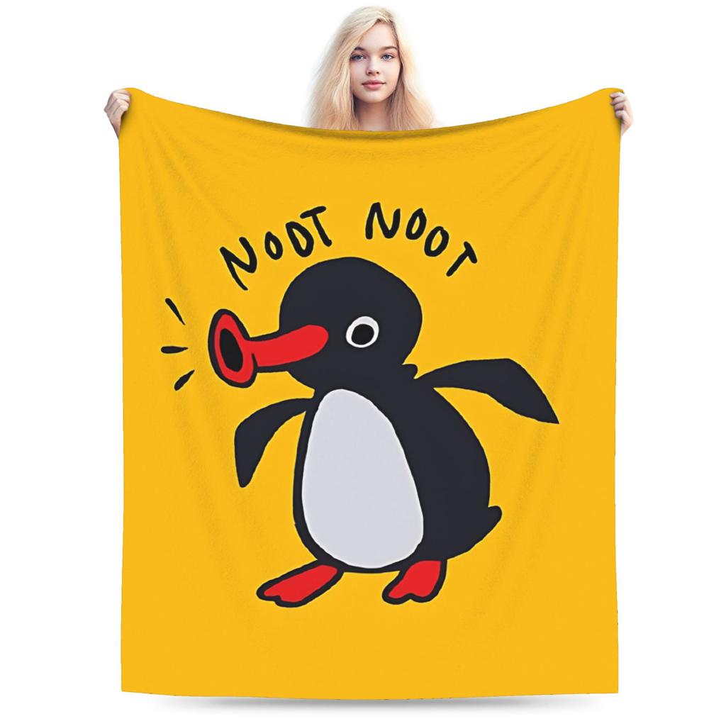 Warme Decke Junge Mädchen Picknick Pinguine Niedlich Überwurfdecke Flanell Tagesdecke für Sofa Bett Flauschige Sofabettdecke