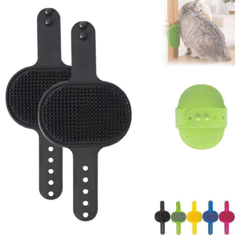 2-in-1 Massage & Deshedding Brush for Dogs Cats, Scratching Post Relief Silicone Pet Grooming Glove