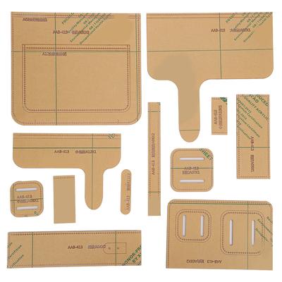 12Pcs Shoulder Bag Acrylic Template Leather Pattern DIY HandMade Drawing Craft Supplies