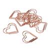 100Pcs Electroplated Metal Paperclips Heart Shaped Gold Paper Clips Office Clips  Scrapbook Making