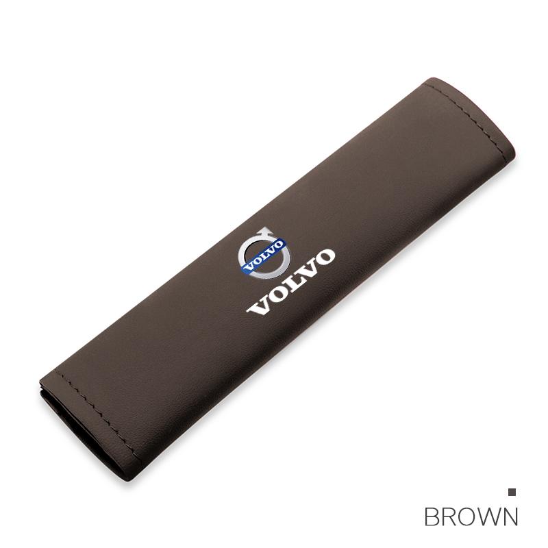 2Pcs PU Leather Seat Belt Shoulder Cover Protection Pad For Volvo XC90 XC60 V50 S60 V70 V60 V40 S90 Olestar AWD XC40 S80 T6 V90