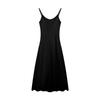 French Sexy Slim Fit and Thin Solid Color Suspender Dress, New Temperament Vacation A-shaped Dress, Versatile Long Dress