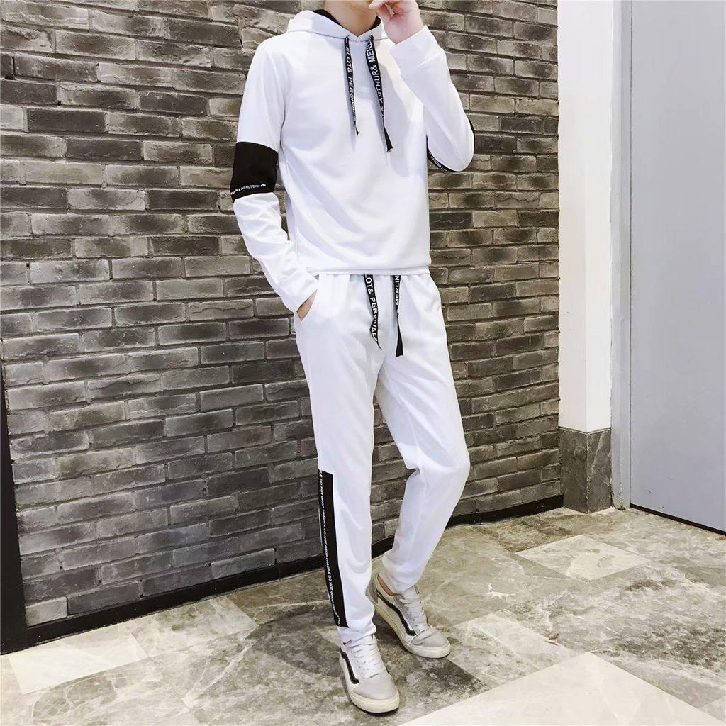 2019 Autumn Men's Two-Piece Set: Japanese Korean Style Hoodie & Sports Jacket