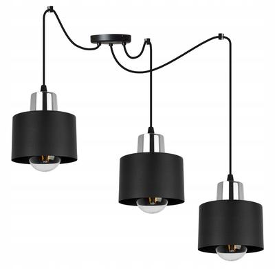 LAMPE À SUSPENDRE AU PLAFOND MODERNE LAMPE LED NOIRE
