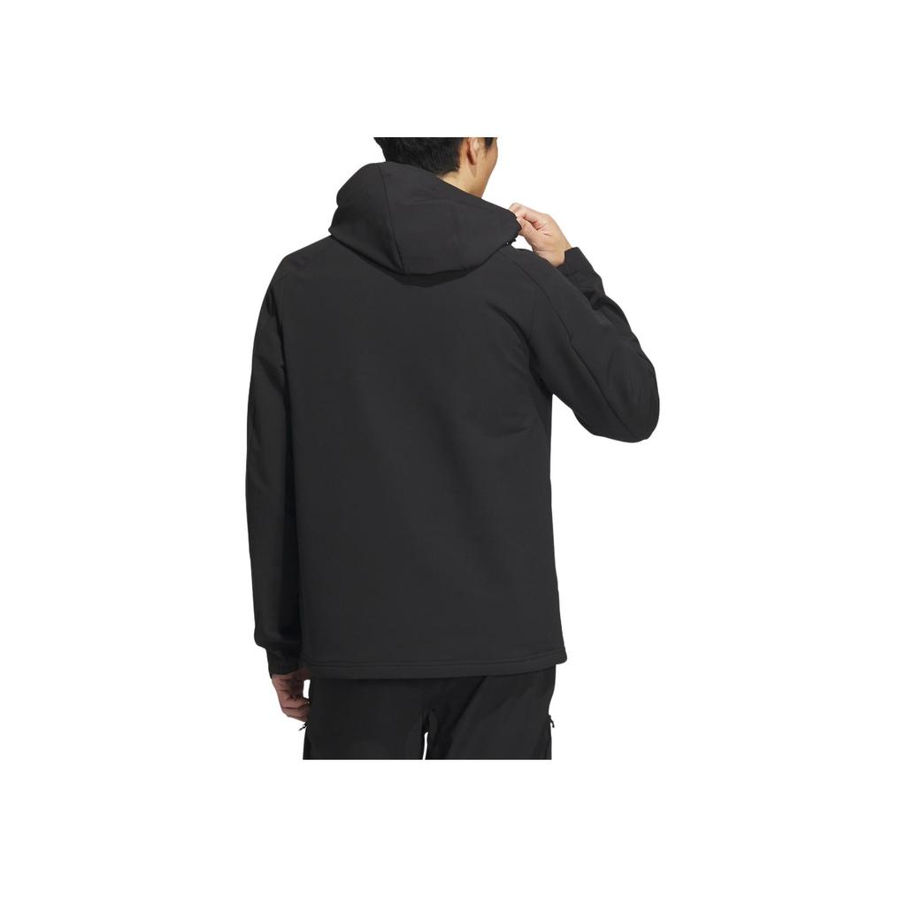 Adidas Logo Print Hooded Jacket Men Jacket Black IC7999