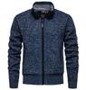 Men's Plus Size Stand Collar Cardigan: 2025 Autumn/Winter Warm Knit Sweater Coat