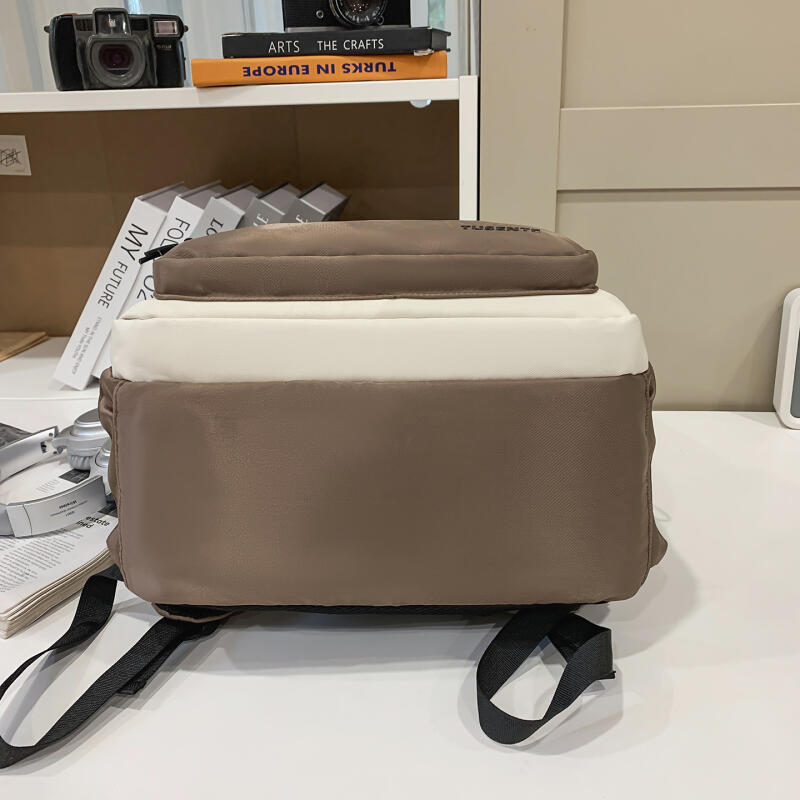 Junior High School Schoolbag Women Large Capacity Backpack Men Color Block Backpack