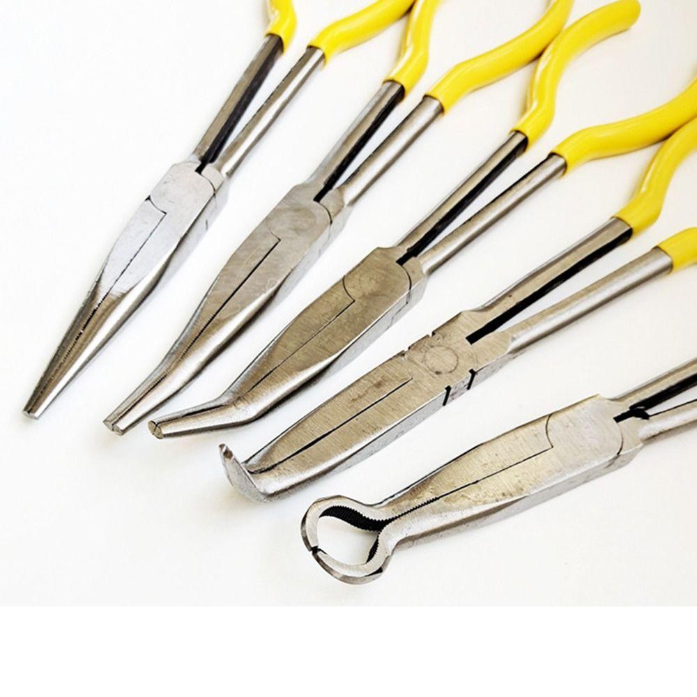 11 Inch Length Extra Long Nose Pliers 0/25/45/90 Degree Needle Nose Pliers  Mechanics Tools