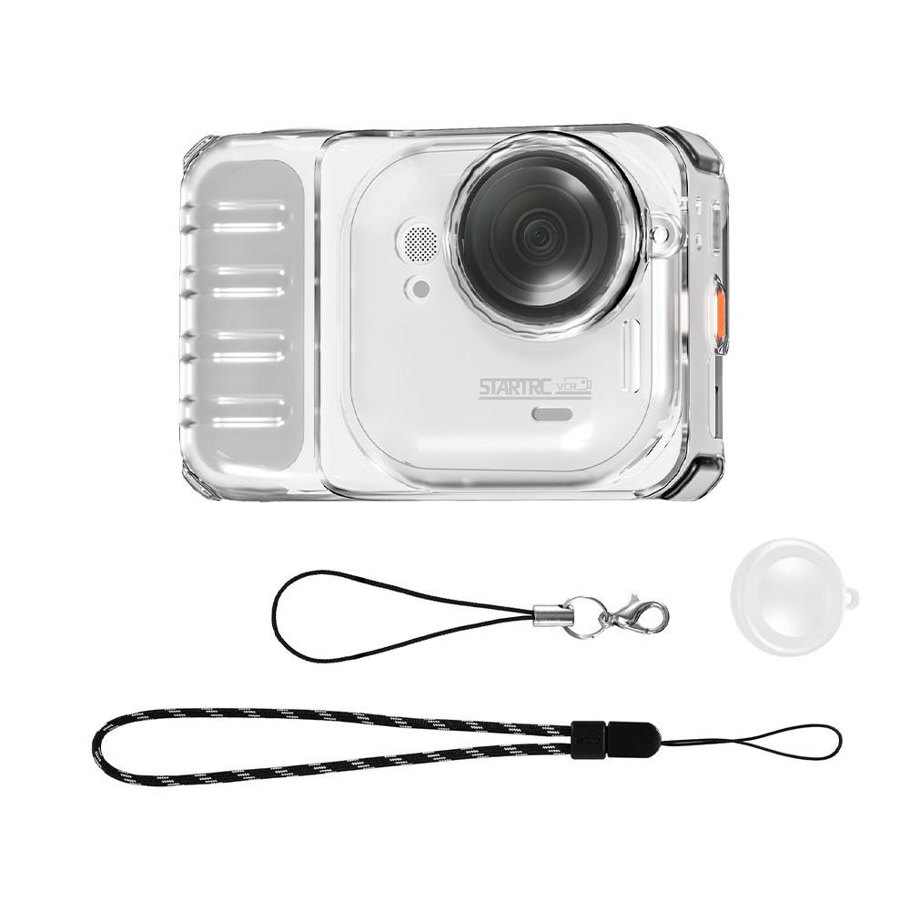 For Insta360 Go Ultra TPU Protective Cover Ice Sensation Heat Dissipation Case With Lens Cap Lanyard Anti Drop Protective Case