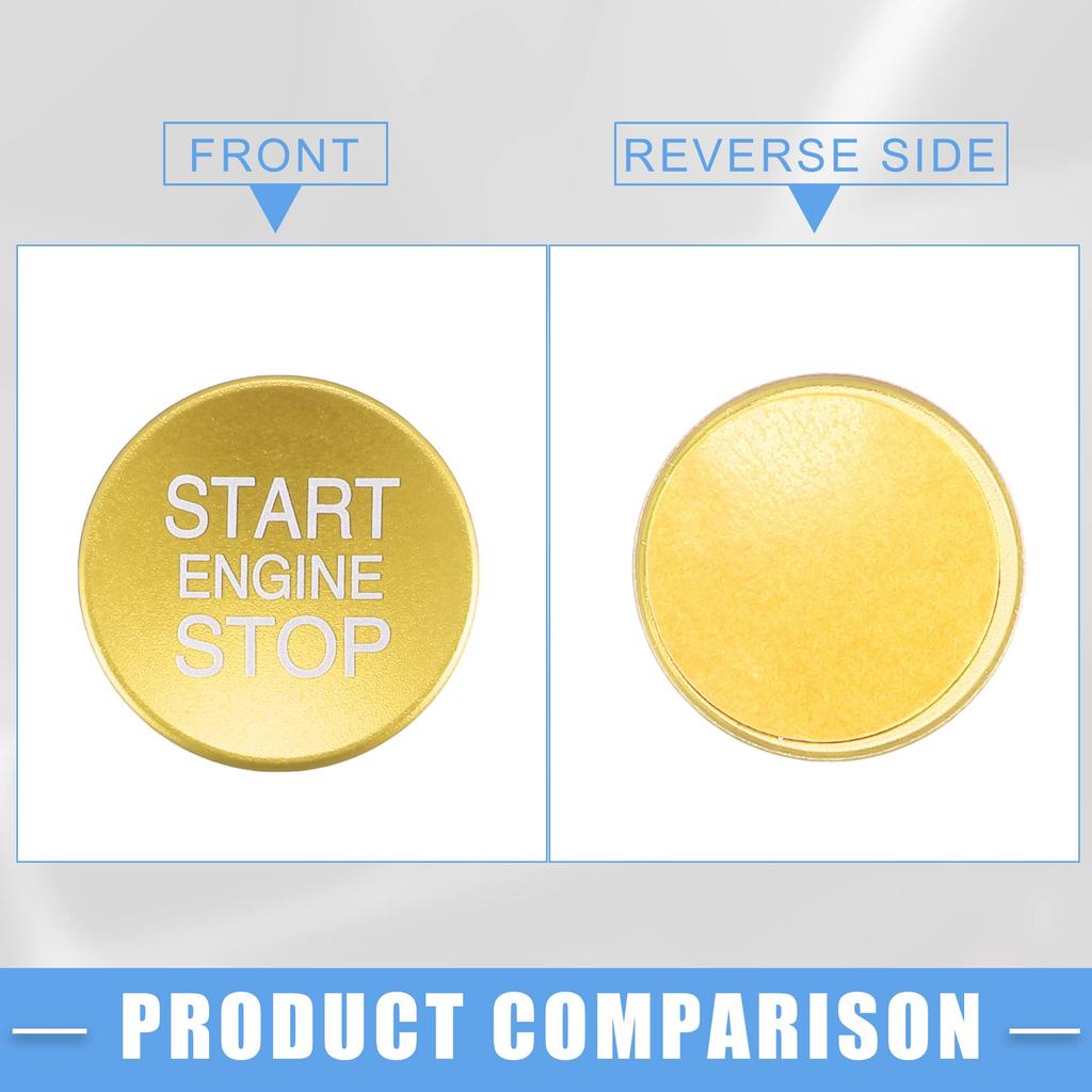 A ABSOPRO Engine Start Stop Ignition Button Overlay Cover Decal Interior Trim Sticker Fits