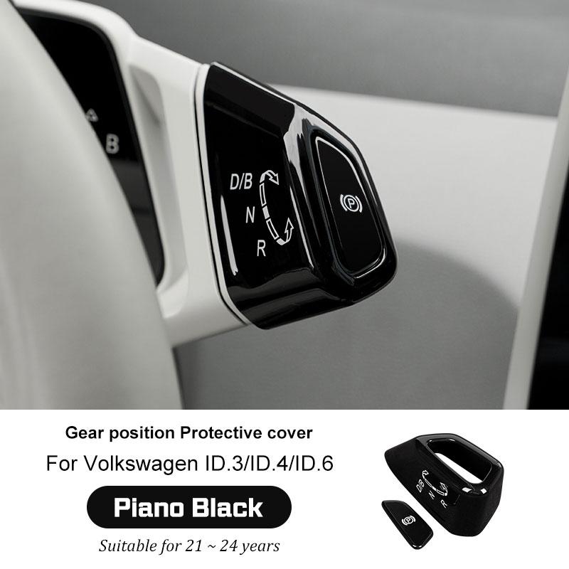 Car Gear Knob Decorative Panel Frame and P Button Cover Trim Interior for VW Volkswagen ID.3/ID.4 I/ID.6