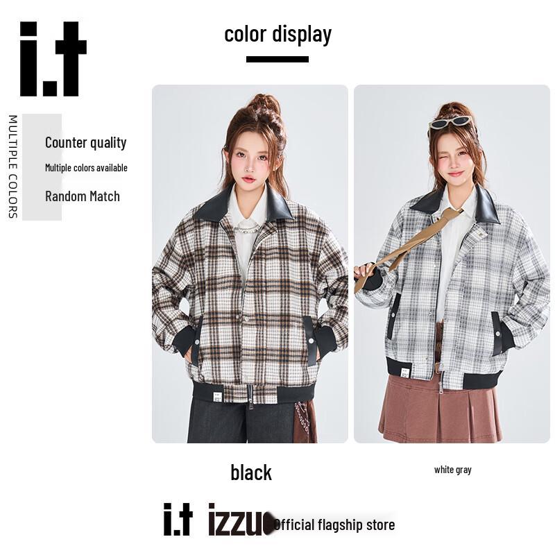 Izzue Unisex Karierte Reversjacke Casual