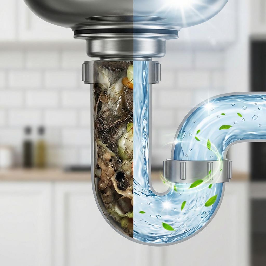 Rohrreiniger, Mehrzweckreiniger für Küchenspülen, Badezimmer und Toiletten.