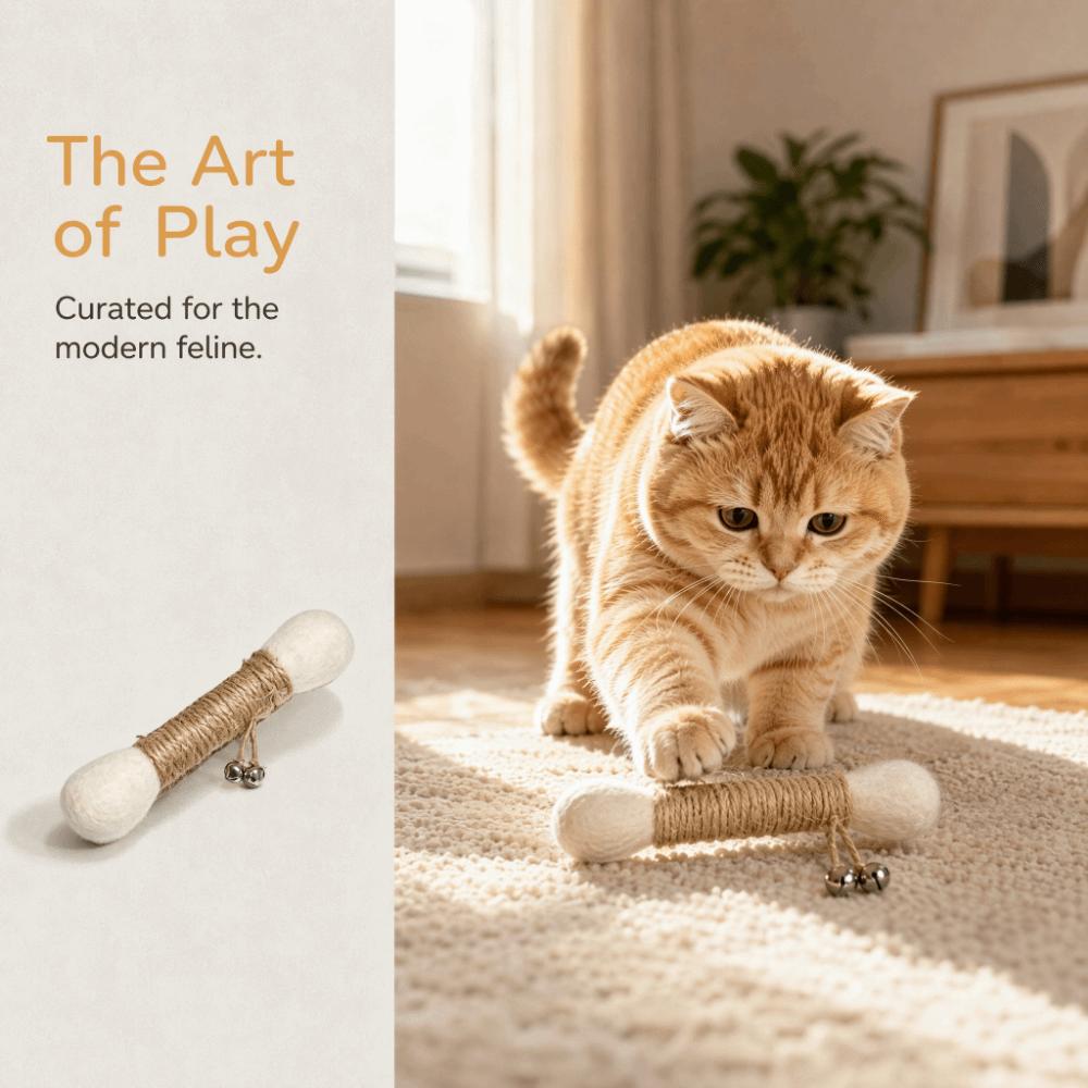 Cotton Swab Giant Cotton Swab Bite Resistant Cat Kicker Toy Cat Chew Stick Daily Play