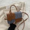 Fashion Patchwork Women Shoulder Bag Ladies Leather Crossbody Bag Messenger Bags Handbag Buckets Large Capacity Woman Totes
