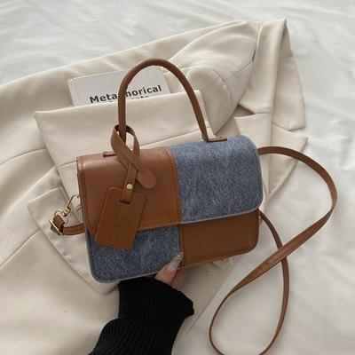 Fashion Patchwork Women Shoulder Bag Ladies Leather Crossbody Bag Messenger Bags Handbag Buckets Large Capacity Woman Totes