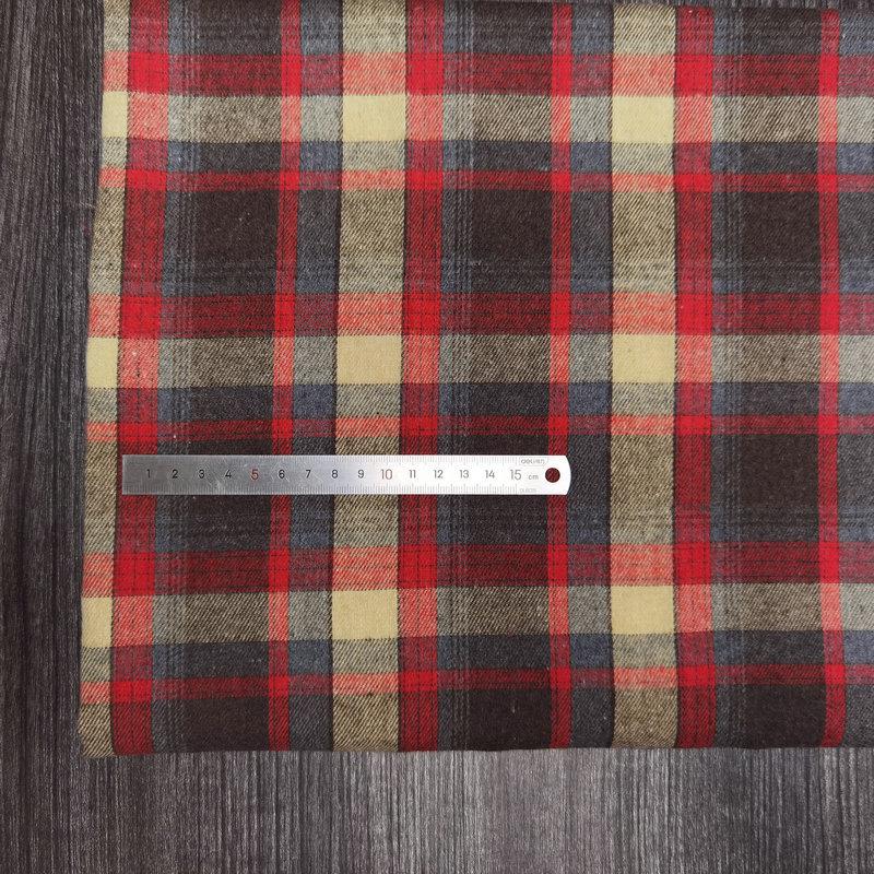 Children's Twill Plaid Flannel Shirt Fabric - Yarn Dyed, Brushed Cotton