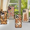C-Cartoon-C-Cutes C-Capybara Handyhülle Schwarz Passend für iPhone 17,16,15,11,13,14 Pro Max,Plus,X,Xr,Xs Max,13Mini