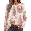 Damen Herbstpullover Langarm Druck Tops Pullover Locker Schick Lässig Basic Kleidung